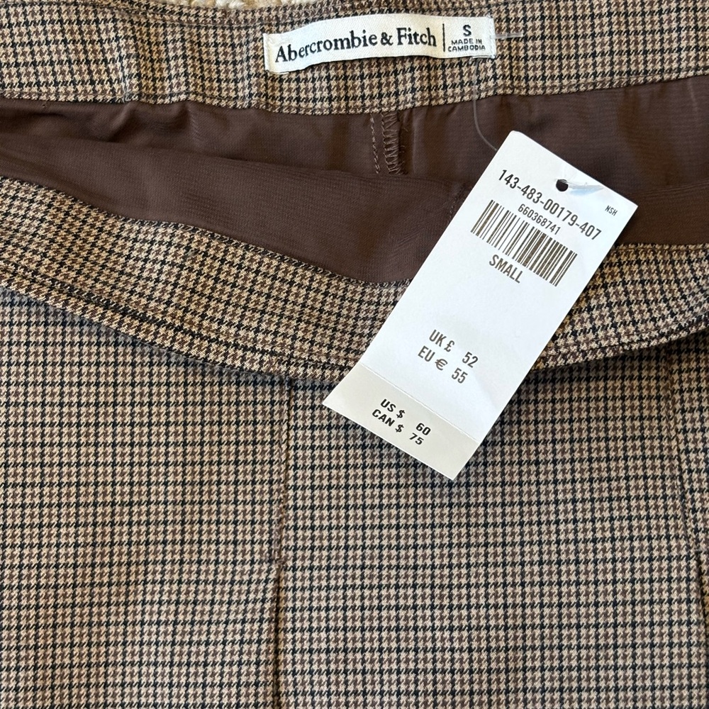 Abercrombie & Fitch Brown Check Mini Skirt